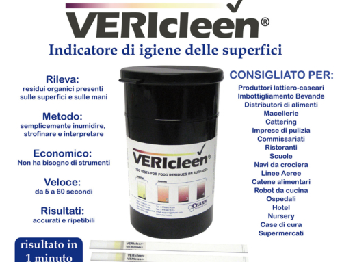 VERICLEEN indicatore IGIENE delle SUPERFICI, RAPIDO EFFICACE ECONOMICO